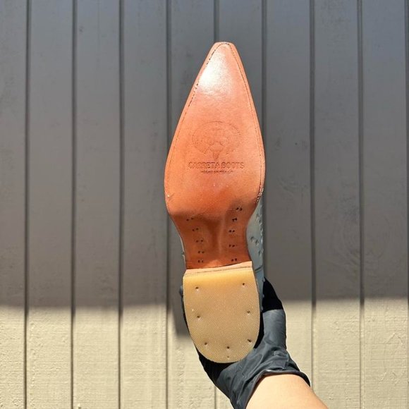 #15 Light Blue / Turquoise Ostrich Finish Western Boot - Picture 4 of 5